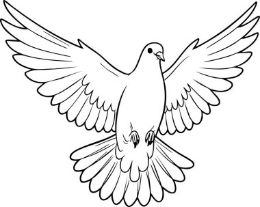 Beyaz güvercin kanatlarını çırparak bu çizginin üzerinde uçuyor. Sanat eserleri onu barış ve özgürlük kavramlarına uygun kılıyor..