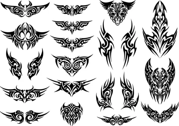 Kabile Dövmesi Koleksiyon Siyah Mürekkep Süslemeleri Tasarladı