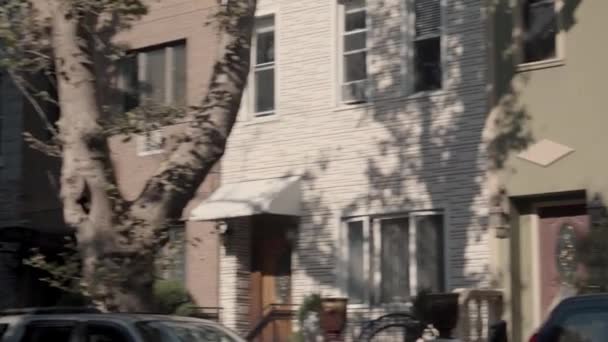 New York City Street Les Rues Diurnes Maisons Rangées New — Video
