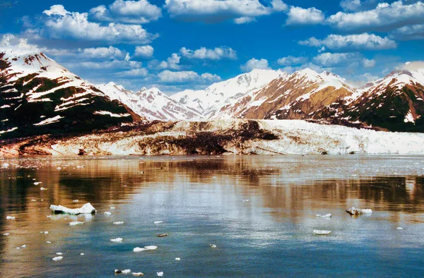 Alaska Blauwe Gletsjer Reflectie — Stockfoto
