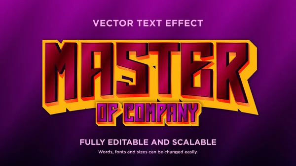 Text Effect Vector Master Company — Stock Vector