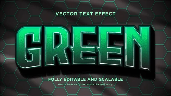 Élevez Votre Message Avec Notre Effet Texte Dynamic Green Impact — Image vectorielle