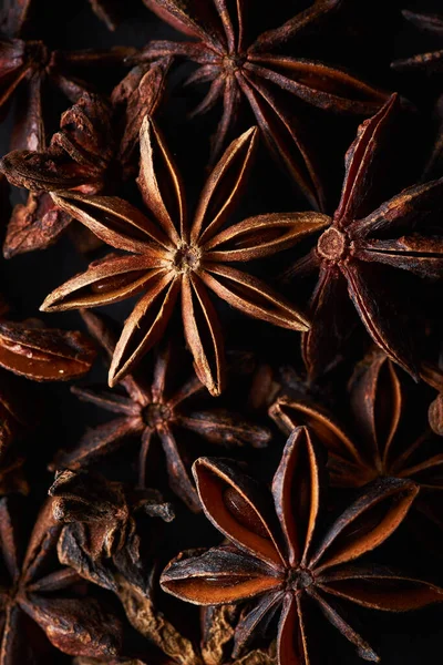 Detailed Close Star Anise Macro Shot Completely Filling Picture Frame — Stock Photo, Image