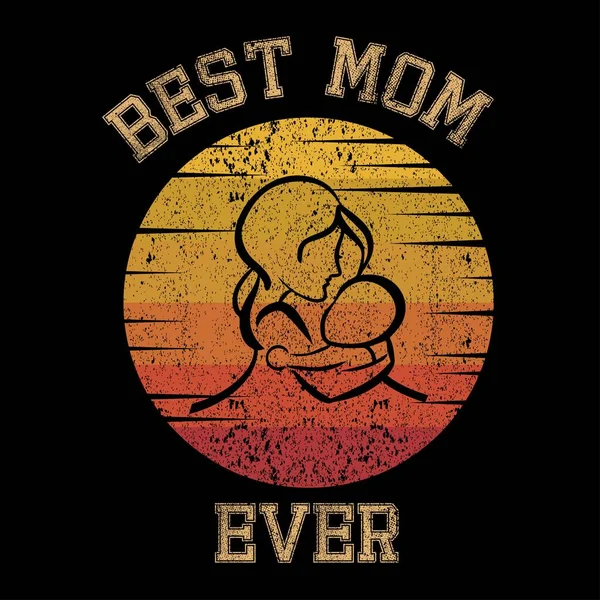 Mejor Mamá Nunca Camiseta — Vector de stock