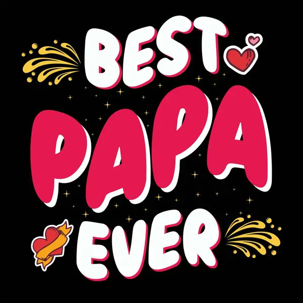 Mejor Papa Siempre Shirt Design — Vector de stock