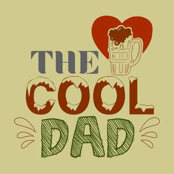Camiseta Cool Dad Padres Día — Vector de stock