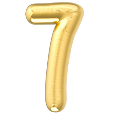 7 Parti dekorasyon altın balonu