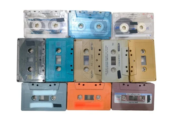 Cassette Tapes Jaren Negentig Tijdperk Een Vorm Van Geluidsopname Een — Stockfoto