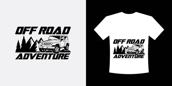 Off Road Jeep Tişört Şablonu Tasarımı 