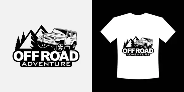 Off Road Jeep Tişört Şablonu Tasarımı 