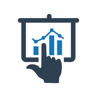 finansal büyüme kabartma renk simgesi