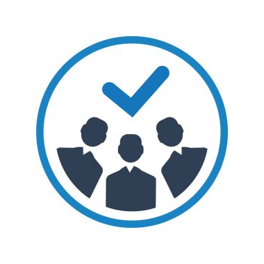 Beyaz arkaplan, vektör, illüstrasyon üzerinde izole edilmiş tik düz simge