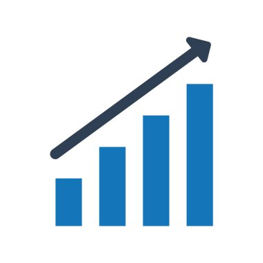 büyüme vektörü renk simgesi