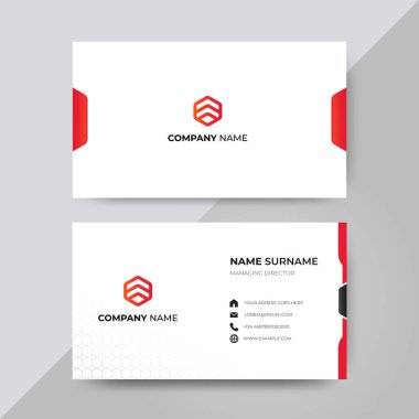 modern temiz ve modern kartvizit tasarımı şablonu