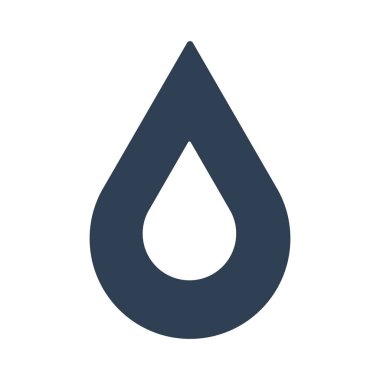 Blood drop icon illustration isolated on white background. Flat style design