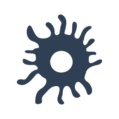 Dendritic white blood cells icon flat style isolated on white background. Medical icon Vector illustration.