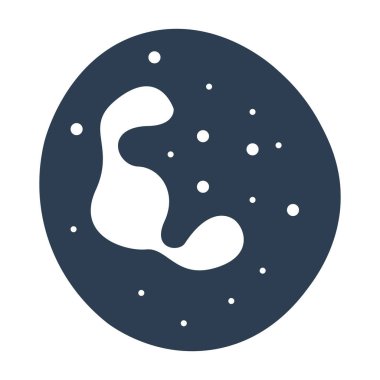 Neutrophil white blood cells icon flat style isolated on white background. Medical icon Vector illustration.