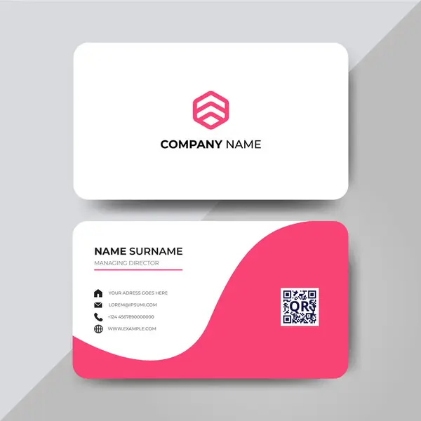 Soyut geometrik desenli bir kartvizit şablonu