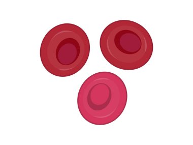 Kırmızı kan hücreleri veya Eritrosit ikon vektör çizimi.