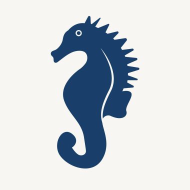 Deniz atı Vektörü illüstrasyonu beyaz bir arkaplanda izole edildi