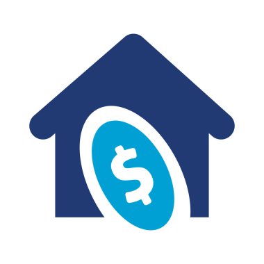 ev kredisi ikonu vektör illüstrasyonu