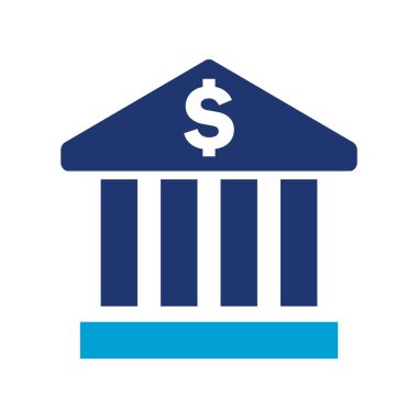 Bank Icon vektör illüstrasyonu. Banka İşareti