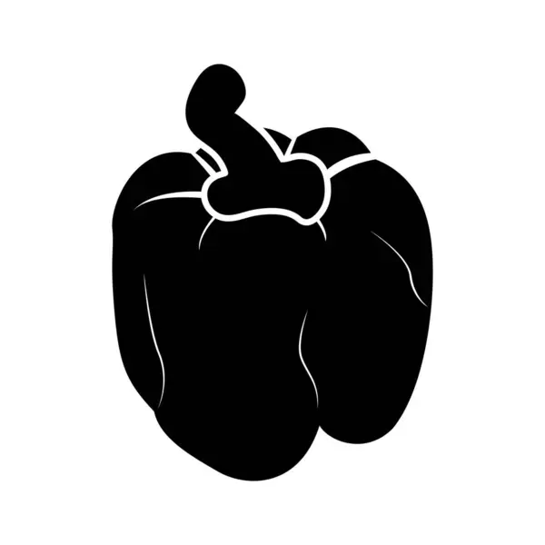 Sağlıklı yiyecek kapsicum vektör çizimi. Capsicum işareti