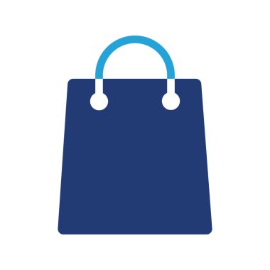 Alışveriş Torbası ikonu vektör illüstrasyonu. E-ticaret simgesi