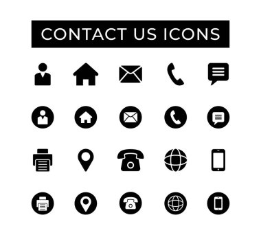 Simge vektör çizimi için bizimle irtibata geç. İletişim işareti