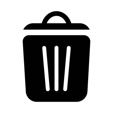 Siyah simge vektör çizimini sil. Geri dönüşüm işareti