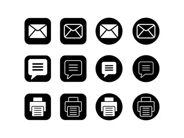 İleti veya Simge vektör çizimi gönder. İletişim işareti