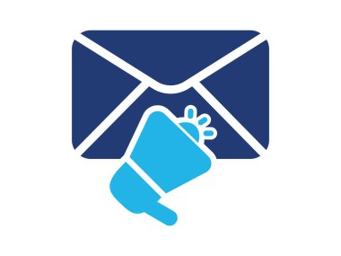 E- posta Pazarlama Simgesi vektör illüstrasyonu. Dijital Pazarlama Simgesi