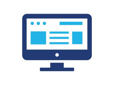 Web sitesi simge tasarım vektör çizimi. Dijital Pazarlama Simgesi