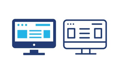 Web sitesi simge tasarım vektör çizimi. Dijital Pazarlama Simgesi