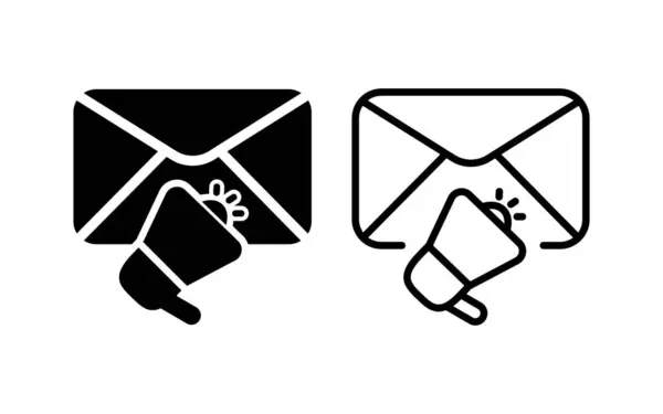 E- posta Pazarlama Simgesi vektör illüstrasyonu. Dijital Pazarlama Simgesi