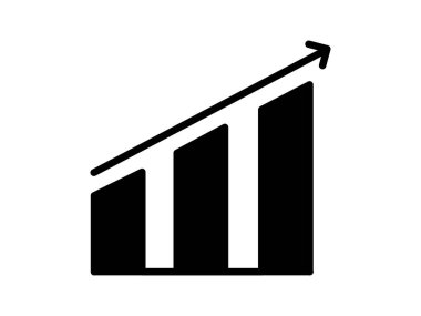 Büyüme Simgesi tasarım vektör çizimi. Pazarlama Simgesi