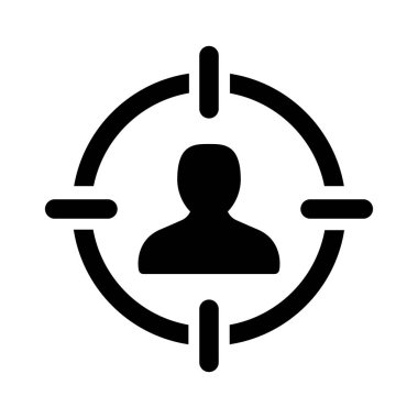 Hedef Müşteri ikonu vektör çizimi. Dijital Pazarlama Simgesi