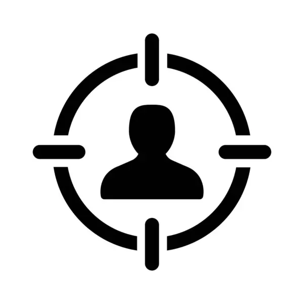 Hedef Müşteri ikonu vektör çizimi. Dijital Pazarlama Simgesi