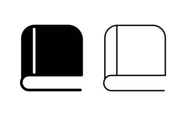Kitap koleksiyonu ve sözlük ikonu vektör illüstrasyonu. Eğitim işareti