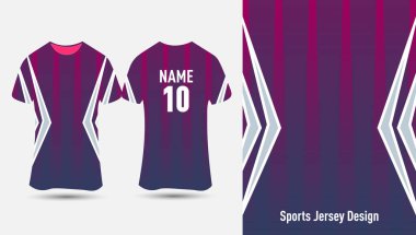 Spor forması tasarımı süblimleşme için arka plan. Özelleştirilebilir Jersey şablon vektör çizimi.