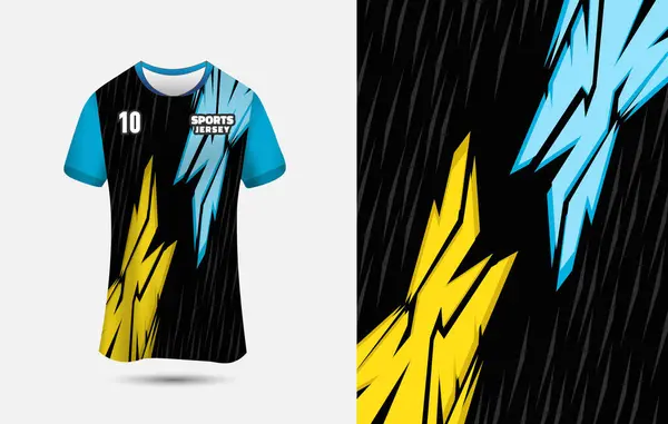 Süblimleşme Baskısı için özelleştirilebilir spor forması tasarımı. Sports T-Shirt şablon vektör çizimi.