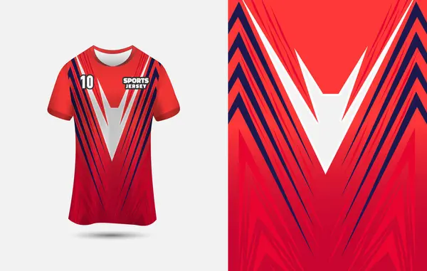 Süblimleşme Baskısı için özelleştirilebilir spor forması tasarımı. Sports T-Shirt şablon vektör çizimi.