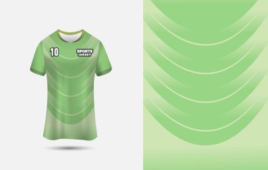 Süblimleşme baskısı için spor forması tasarımı. Sports T-shirt şablon vektör çizimi.