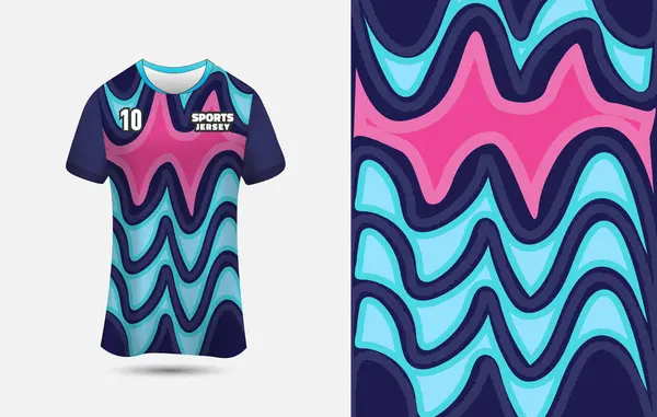 Süblimleşme baskısı için spor forması tasarımı. Sports T-shirt şablon vektör çizimi.