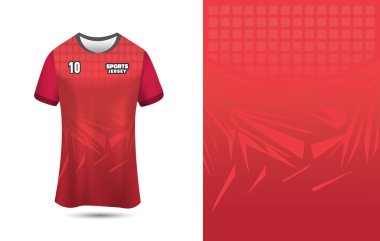 Futbol, Futbol, Koşu ve Yarış için spor forması tasarımı şablonu. Üst Düzey Yazdırma için Özelleştirilebilir Jersey Arkaplanı.