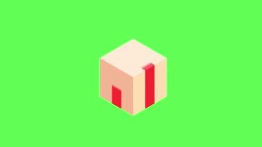 Hediye kutusu, siyah arka plan 3D hediye kutusu rotasyonunda döndürme animasyonu. Sürpriz Hediye Kutusu Kara Arkaplan 4K 'da Animasyon Açılıyor. hediye kutusu sunumu animasyonu, 4k video animasyonu