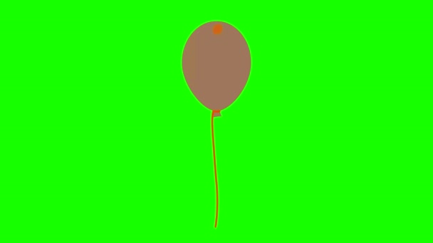 Fargerike Ballonger Flyr Animasjon Hvit Bakgrunn Flerfarget Gruppe Rød Grønn – stockvideo
