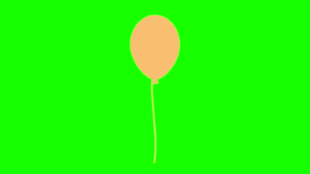 Balões Coloridos Voam Animação Fundo Branco Grupo Multicolorido Vermelho Verde — Vídeo de Stock