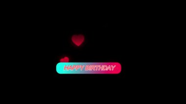 Doğum günün kutlu olsun, doğum günün kutlu olsun, doğum günün kutlu olsun, doğum günün kutlu olsun, doğum günün kutlu olsun, doğum günü pastan, video kartların ve tebrik kartın. Tipografi. 4k video.
