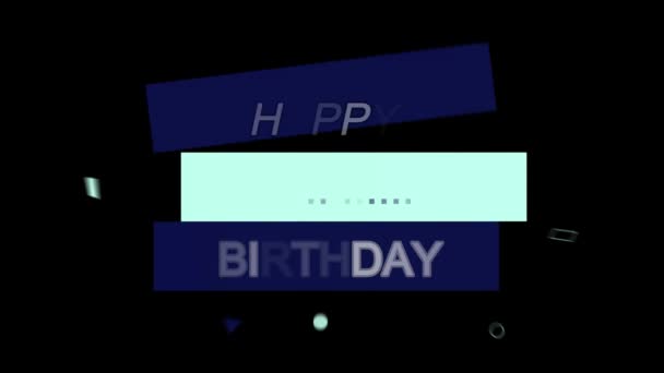 Feliz Aniversário Cartão Saudação Presente Aniversário Feliz Dia Aniversário Feliz — Vídeo de Stock